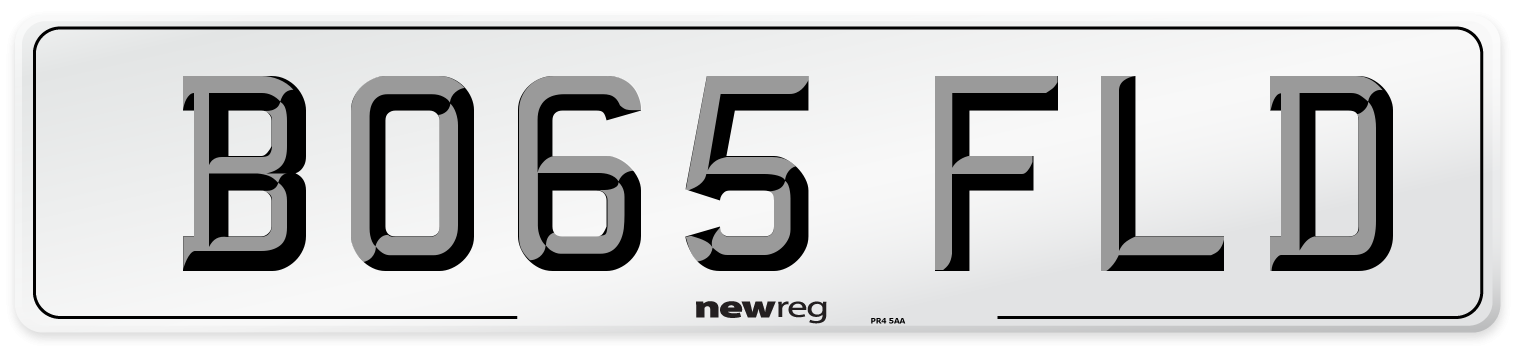 BO65 FLD Number Plate from New Reg